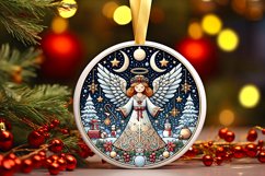 Round Christmas Ornament Sublimation|Clipart Product Image 1