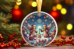 Round Christmass Ornament PNG Product Image 1