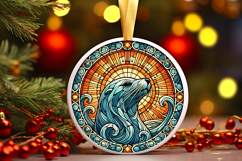 Round Christmass Ornament PNG Product Image 1