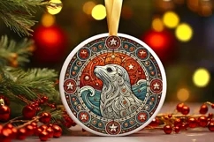 Round Christmas Ornament Sublimation|Clipart Product Image 2