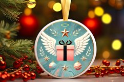 Round Christmas Ornament Sublimation|Clipart Product Image 1