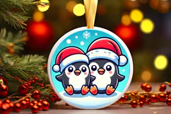 Round Christmass Ornament PNG Product Image 1