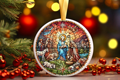 Round Christmass Ornament PNG Product Image 1