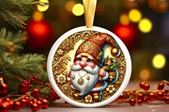Round Christmas Ornament Sublimation|Clipart Product Image 2