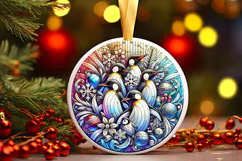 Round Christmass Ornament PNG Product Image 1