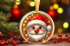 Round Christmas Ornament Sublimation|Clipart Product Image 1
