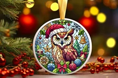 Round Christmas Ornament Sublimation|Clipart Product Image 2
