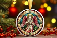 Round Christmas Ornament Sublimation|Clipart Product Image 2