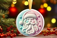 Round Christmas Ornament Sublimation|Clipart Product Image 2