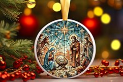 Round Christmas Ornament Sublimation|Clipart Product Image 1