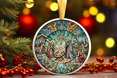 Round Christmass Ornament PNG Product Image 1