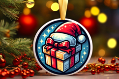 Round Christmass Ornament PNG Product Image 1