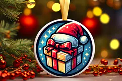 Round Christmass Ornament PNG Product Image 1