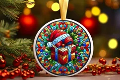 Round Christmas Ornament Sublimation|Clipart Product Image 1