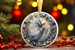 Round Christmas Ornament Sublimation|Clipart Product Image 1