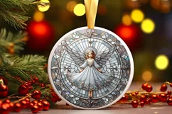 Round Christmas Ornament Sublimation|Clipart Product Image 1