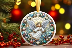 Round Christmas Ornament Sublimation|Clipart Product Image 1
