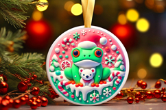 Round Christmass Ornament PNG Product Image 1