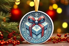 Round Christmas Ornament Sublimation|Clipart Product Image 2
