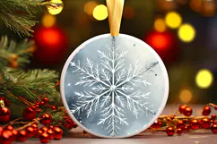Round Christmass Ornament PNG Product Image 1