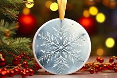 Round Christmas Ornament Sublimation|Clipart Product Image 1