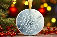 Round Christmas Ornament Sublimation|Clipart Product Image 1