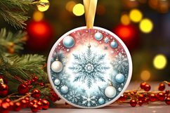 Round Christmass Ornament PNG Product Image 1