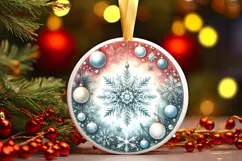 Round Christmass Ornament PNG Product Image 1