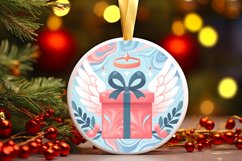 Round Christmas Ornament Sublimation|Clipart Product Image 1
