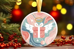 Round Christmas Ornament Sublimation|Clipart Product Image 1