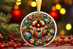 Round Christmas Ornament Sublimation|Clipart Product Image 1