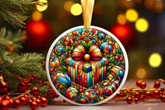 Round Christmass Ornament PNG Product Image 1