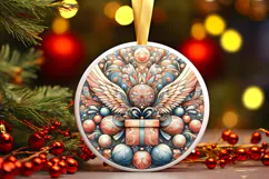 Round Christmass Ornament PNG Product Image 1