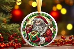 Round Christmas Ornament Sublimation|Clipart Product Image 2