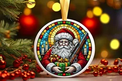 Round Christmas Ornament Sublimation|Clipart Product Image 2