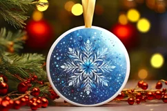 Round Christmas Ornament Sublimation|Clipart Product Image 1