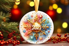 Round Christmas Ornament Sublimation|Clipart Product Image 3