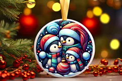 Round Christmass Ornament PNG Product Image 1