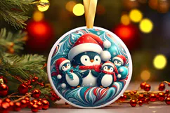 Round Christmass Ornament PNG Product Image 1
