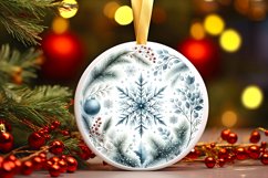 Round Christmas Ornament Sublimation|Clipart Product Image 1