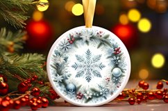 Round Christmas Ornament Sublimation|Clipart Product Image 3
