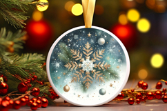 Round Christmass Ornament PNG Product Image 1