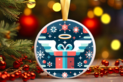 Round Christmass Ornament PNG Product Image 1