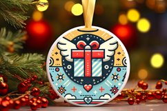 Round Christmas Ornament Sublimation|Clipart Product Image 1
