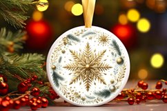 Round Christmas Ornament Sublimation|Clipart Product Image 1