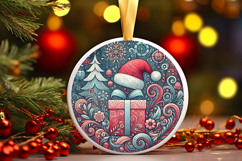 Round Christmass Ornament PNG Product Image 1