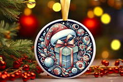 Round Christmass Ornament PNG Product Image 1