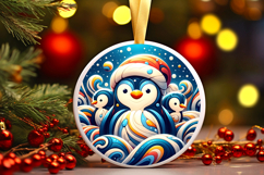 Round Christmass Ornament PNG Product Image 1