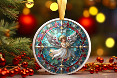 Round Christmass Ornament PNG Product Image 1