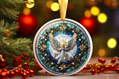 Round Christmass Ornament PNG Product Image 1